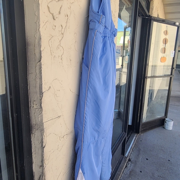 Blue and White Insulated Coveralls Snowsuit - Picture 3 of 6